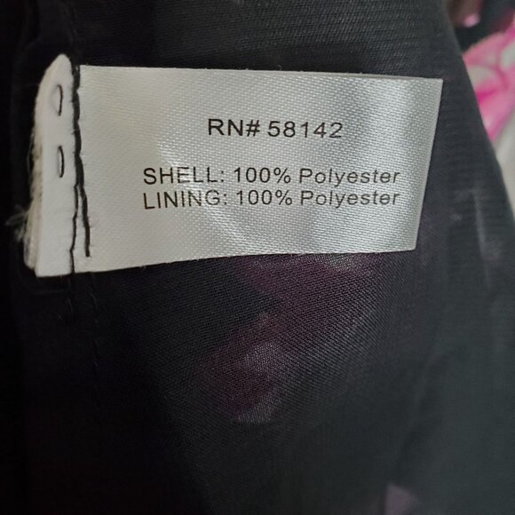 Boston Proper Sz M Dress Floral Chiffon Smocked Neckline Off Shoulder Puff Sleev - Picture 4 of 12